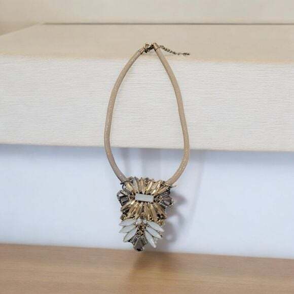 New York & Company Jewelry - Gold and Pendant rope necklace